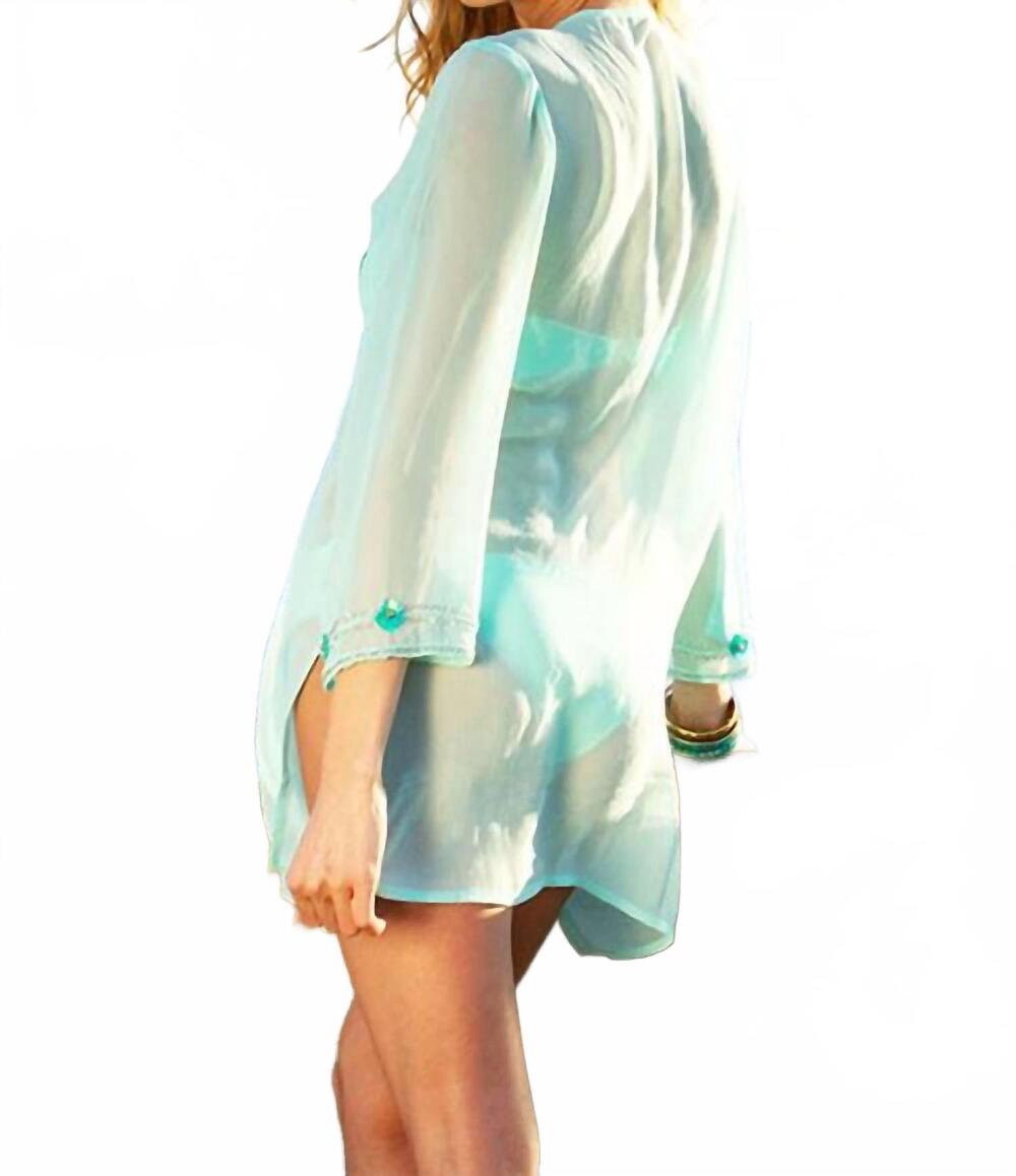 NEW MALIBUTIQUE flamingo knee length cover up in mint - Picture 2 of 2